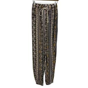 POL Boho Stripe Jogger Pants Elastic Waist Drawstring Size Small